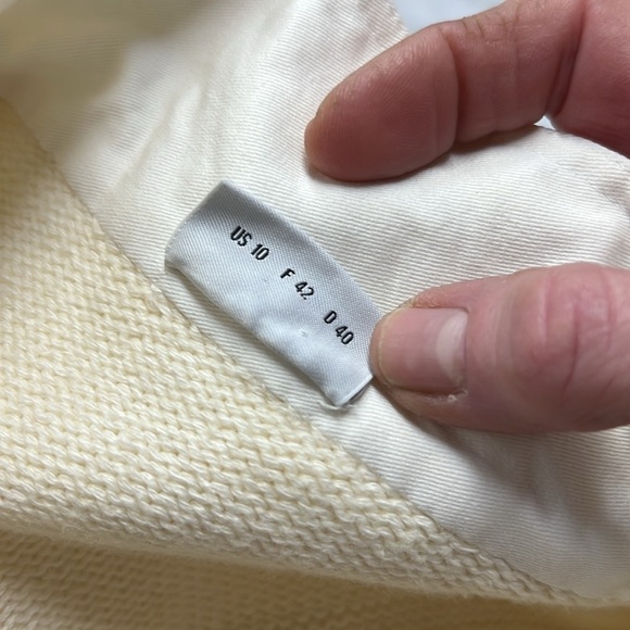 Akris Punto Cream Cashmere Blend Zip Front Knit Sweater Jacket US10 - Picture 15 of 15